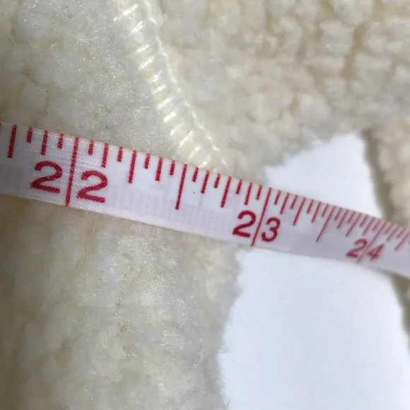 Liz Claiborne Cream Colored Sherpa Half Zip Faux Sherling Jacket - Picture 12 of 14